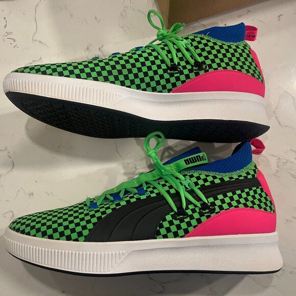 Puma Bright Neon Clyde Court Disrupt Summertime Size 13 Shoes - Picture 4 of 8